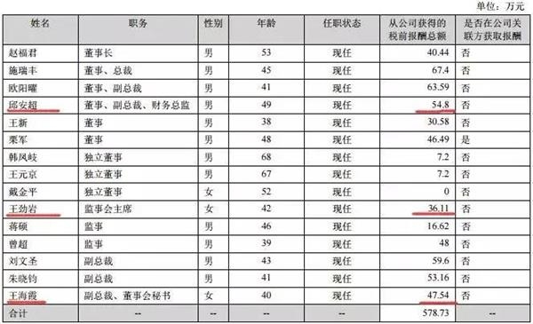 ▲久其软件董监高人员的2016年报酬情况